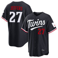 STECN M.Twins #27 Ryan Jeffers Player Navy Home Game Stitched Jerseys