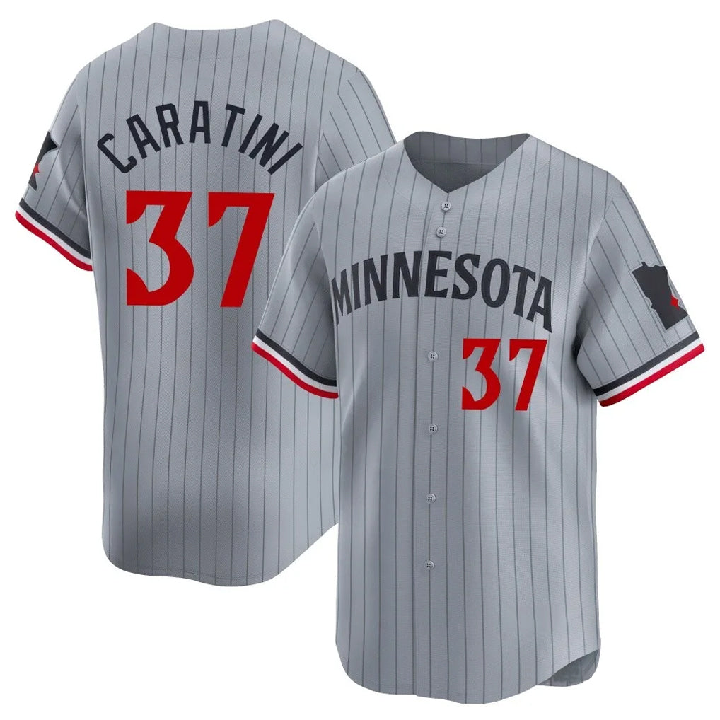 STECN M.Twins #37 Victor Caratini Player Gray Home Limited Stitched Jerseys