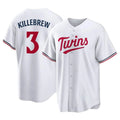 STECN M.Twins #3 Harmon Killebrew Player White Home Game Stitched Jerseys
