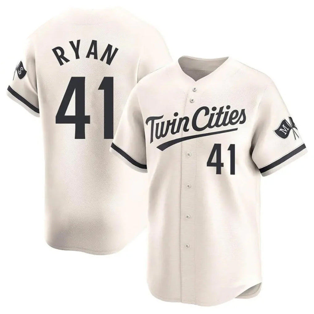STECN M.Twins #41 Joe Ryan Player Cream Home Limited Stitched Jerseys