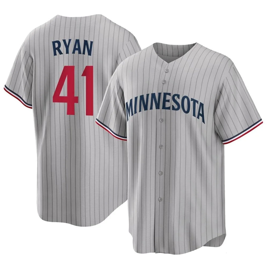 STECN M.Twins #41 Joe Ryan Player Gray Game Limited Home Stitched Jerseys
