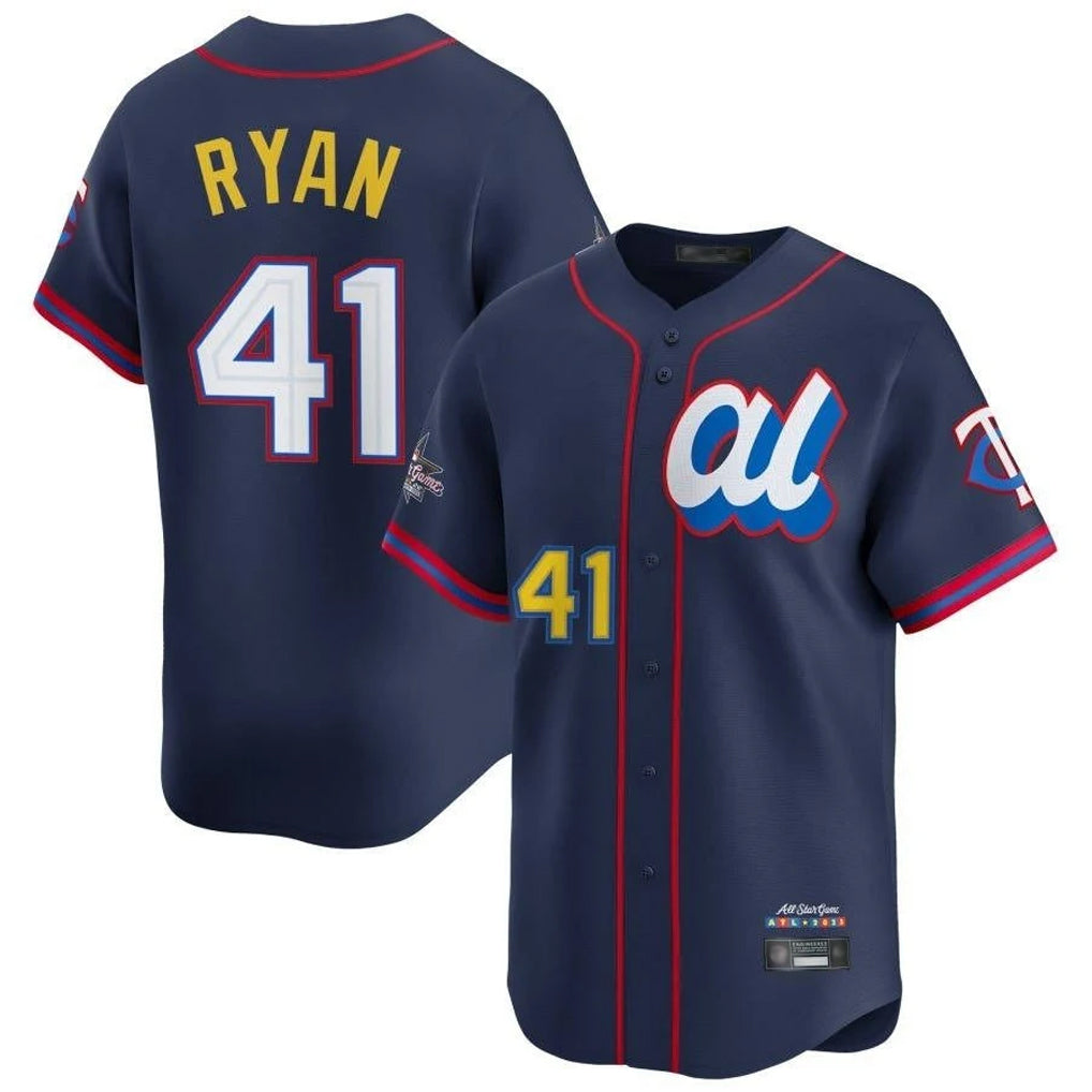 STECN M.Twins #41 Joe Ryan Player Navy All-star Game Limited Home Stitched Jerseys
