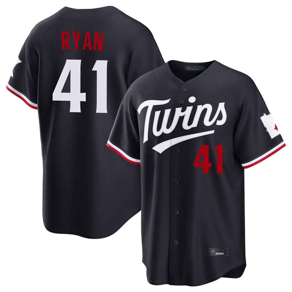 STECN M.Twins #41 Joe Ryan Player Navy Home Game Stitched Jerseys