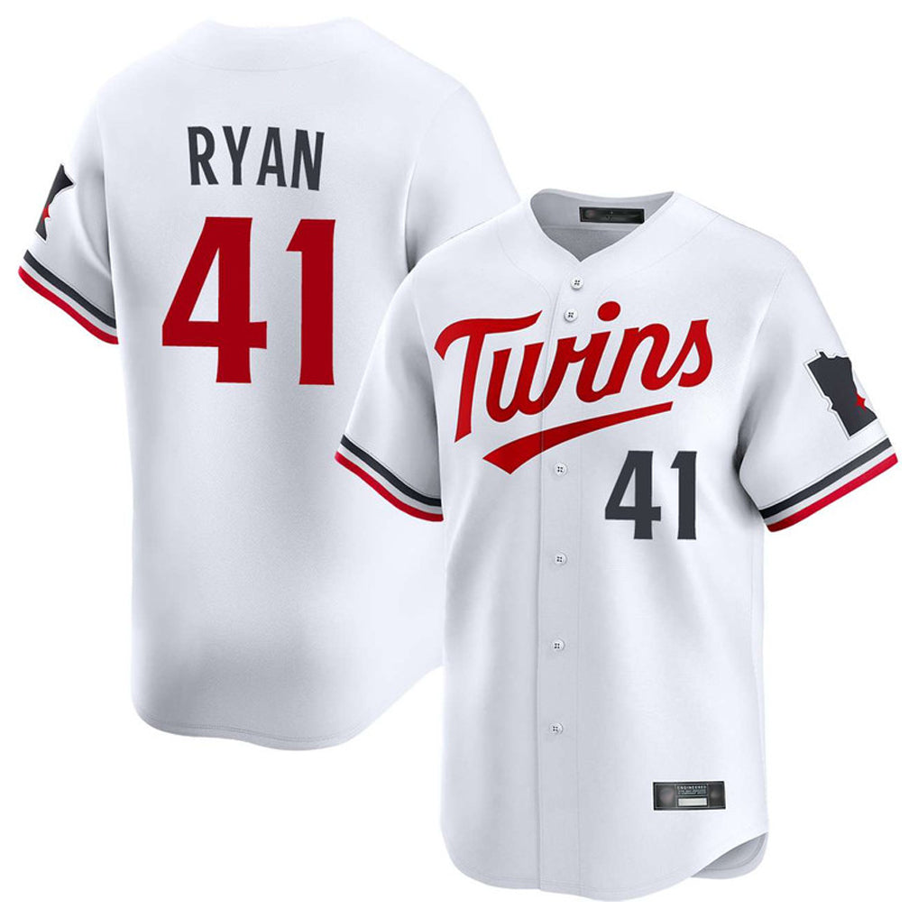 STECN M.Twins #41 Joe Ryan Player White Home Limited Stitched Jerseys