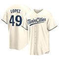 STECN M.Twins #49 Pablo Lopez Player Cream Game Limited Home Stitched Jerseys