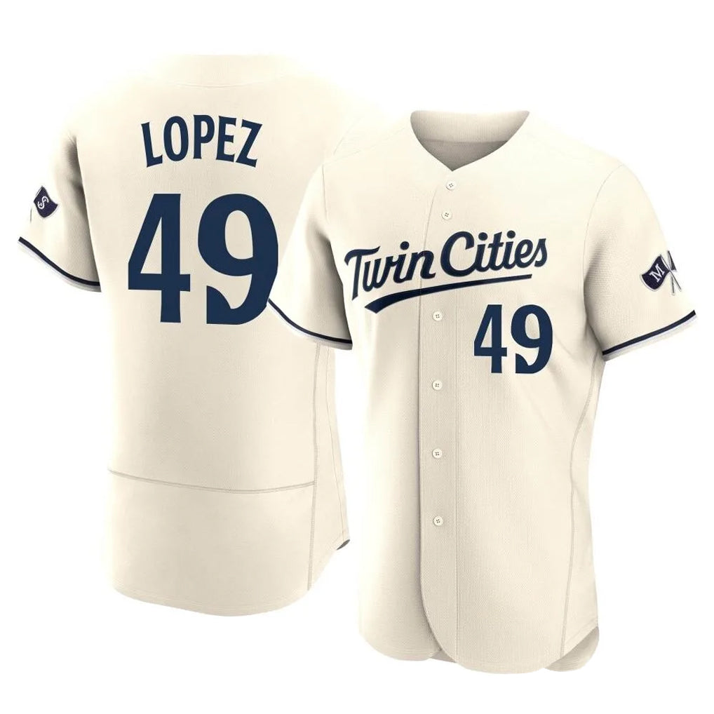 STECN M.Twins #49 Pablo Lopez Player Cream Home Limited Elite Stitched Jerseys