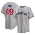 STECN M.Twins #49 Pablo Lopez Player Gray Game Limited Home Stitched Jerseys