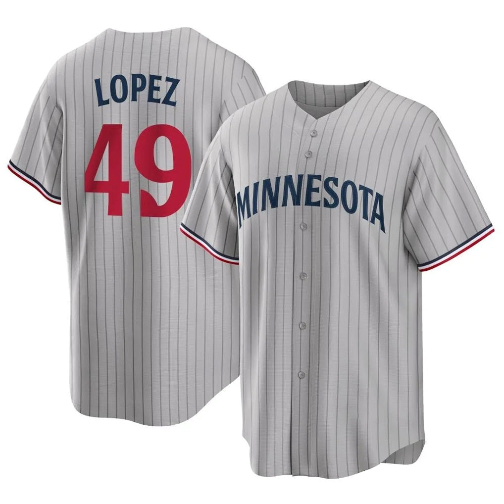 STECN M.Twins #49 Pablo Lopez Player Gray Game Limited Home Stitched Jerseys