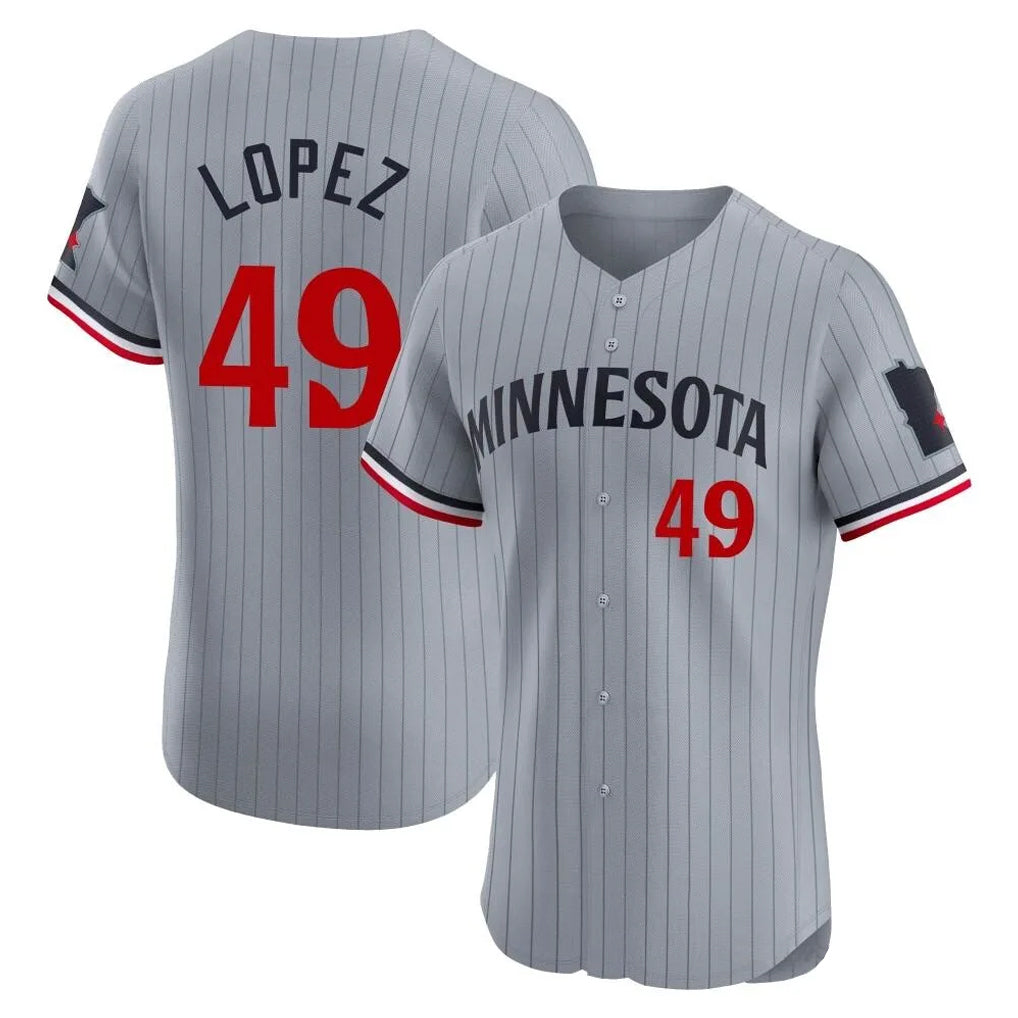 STECN M.Twins #49 Pablo Lopez Player Gray Home Limited Elite Stitched Jerseys