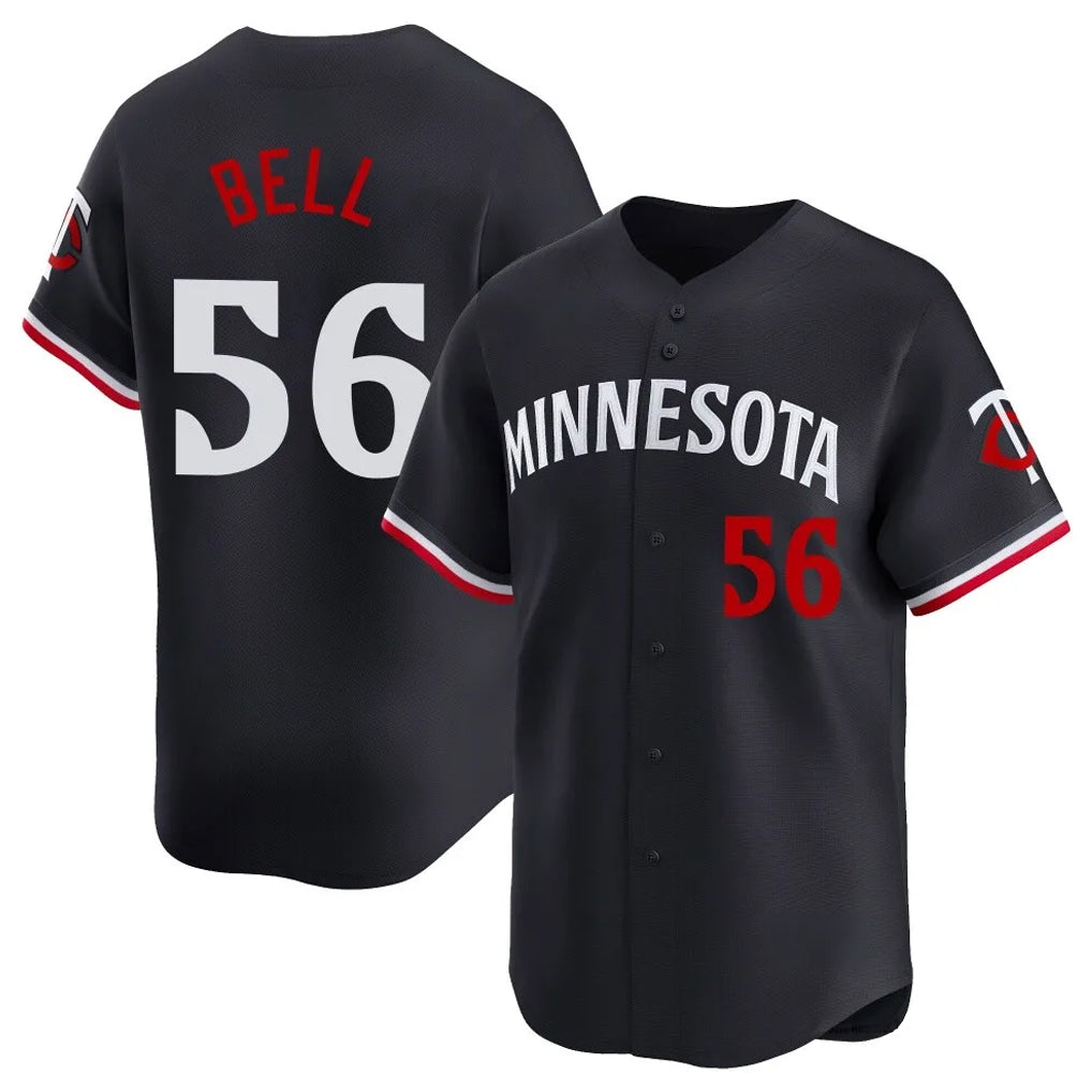 STECN M.Twins #56 Josh Bell Player Navy Home Limited Stitched Jerseys
