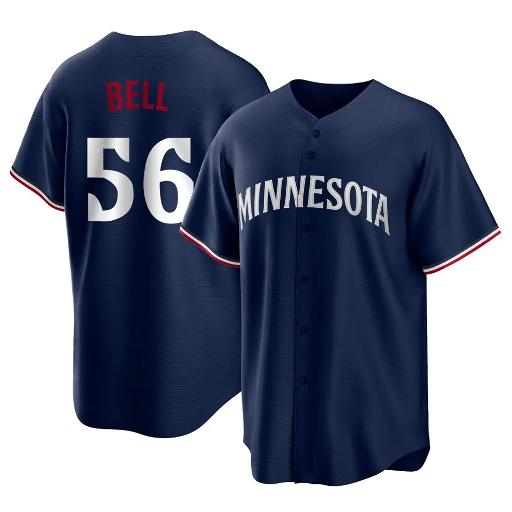 STECN M.Twins #56 Josh Bell Player Navy Replica Alternate Home Stitched Jerseys