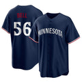 STECN M.Twins #56 Josh Bell Player Navy Replica Alternate Home Stitched Jerseys