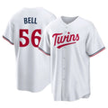STECN M.Twins #56 Josh Bell Player White Home Game Stitched Jerseys