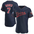 STECN M.Twins #7 Joe Mauer Player Navy 60th Home Limited Elite Stitched Jerseys