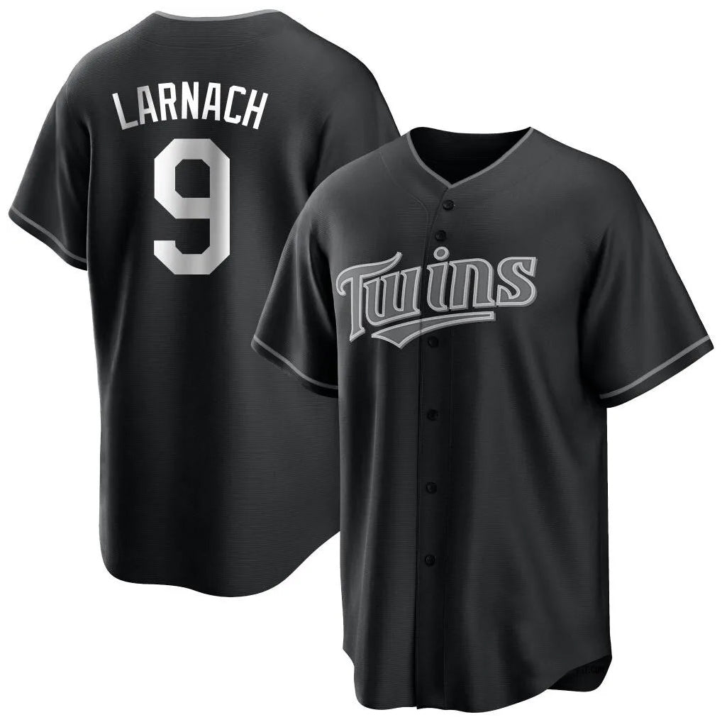 STECN M.Twins #9 Trevor Larnach Player Black Home Game Stitched Jerseys