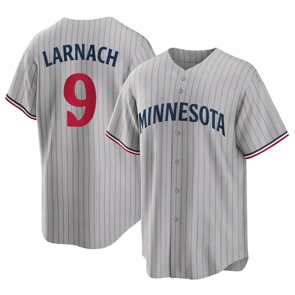 STECN M.Twins #9 Trevor Larnach Player Gray Game Limited Home Stitched Jerseys