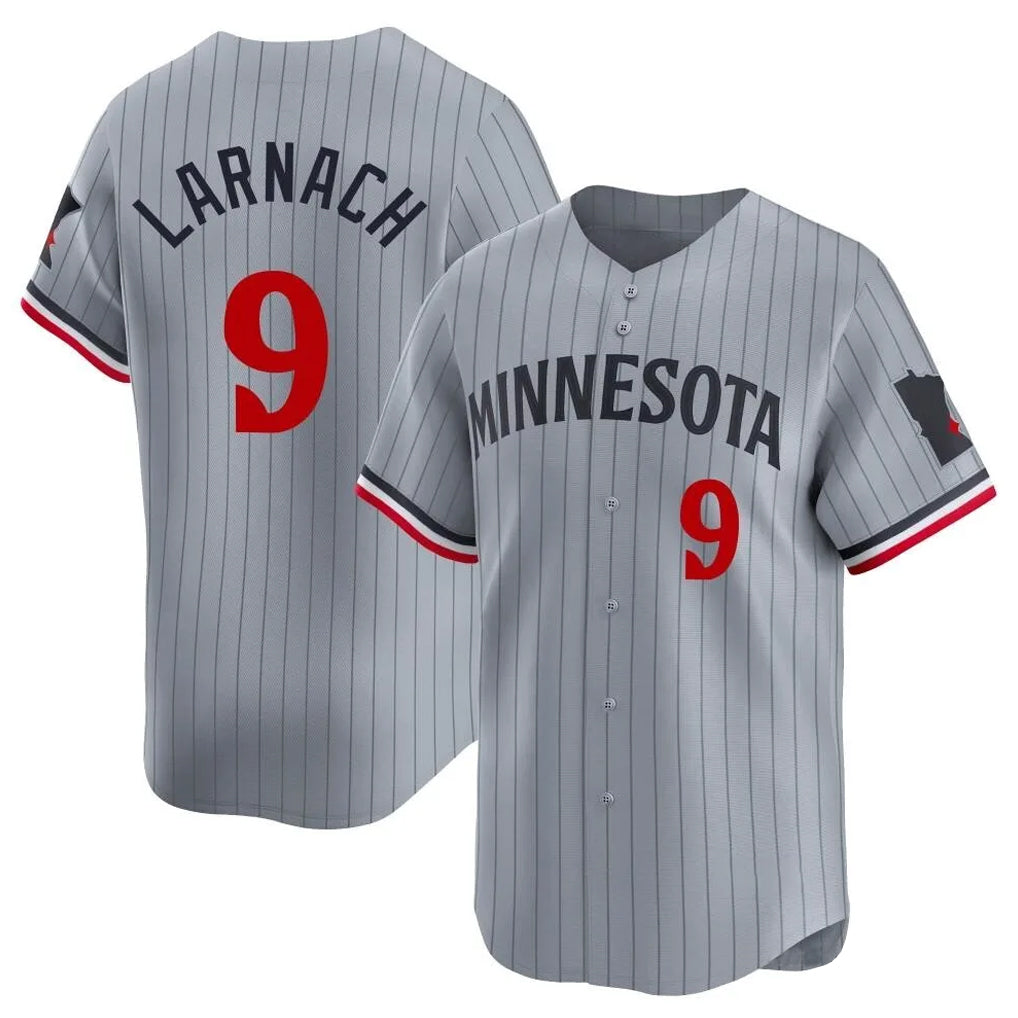 STECN M.Twins #9 Trevor Larnach Player Gray Home Limited Stitched Jerseys
