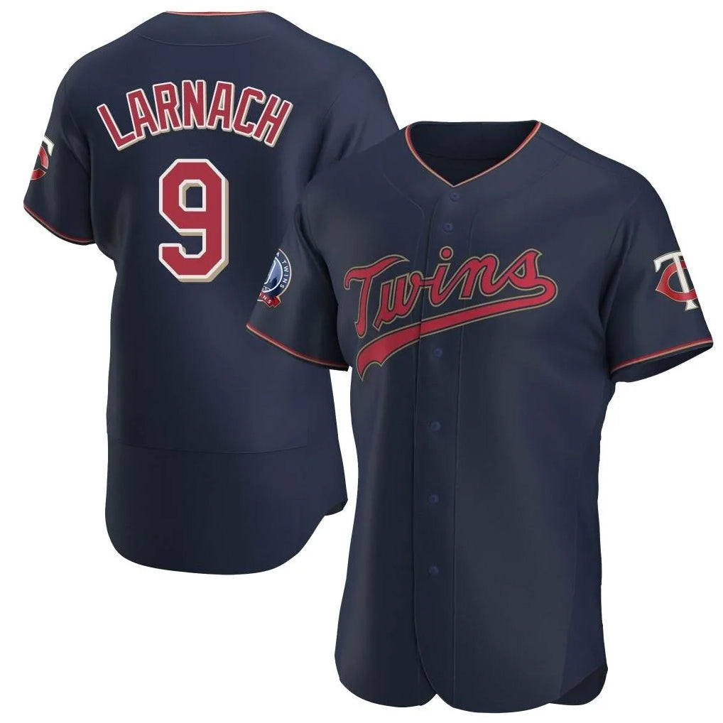 STECN M.Twins #9 Trevor Larnach Player Navy 60th Home Limited Elite Stitched Jerseys