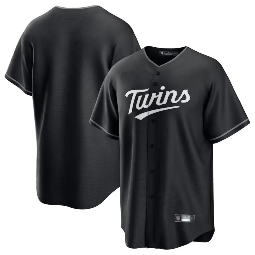 STECN Minnesota Twins Blank Player Black Home Game Stitched Jerseys
