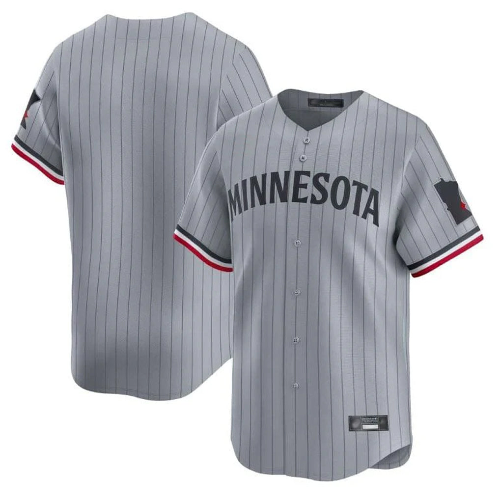 STECN Minnesota Twins Blank Player Gray Home Limited Stitched Jerseys
