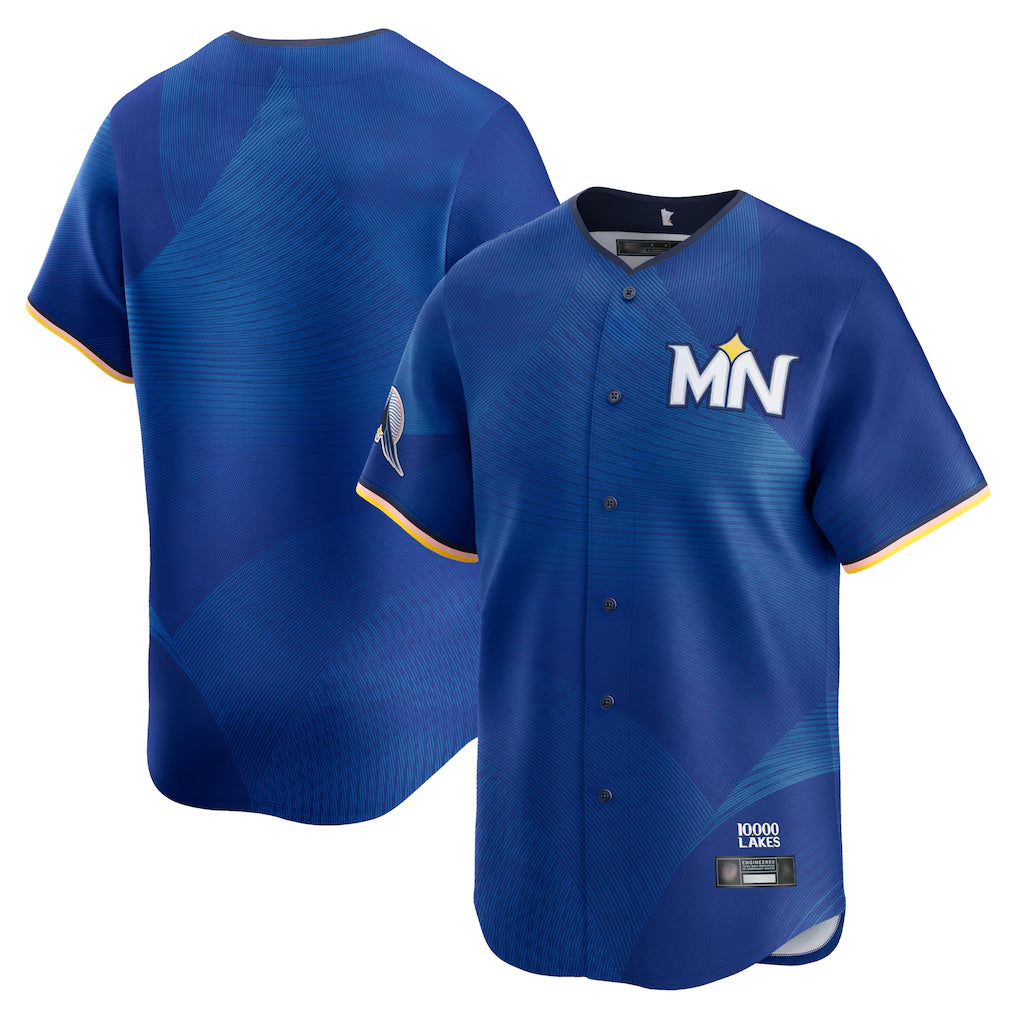 STECN Minnesota Twins Blank Player Royal City Connect Limited Home Stitched Jerseys