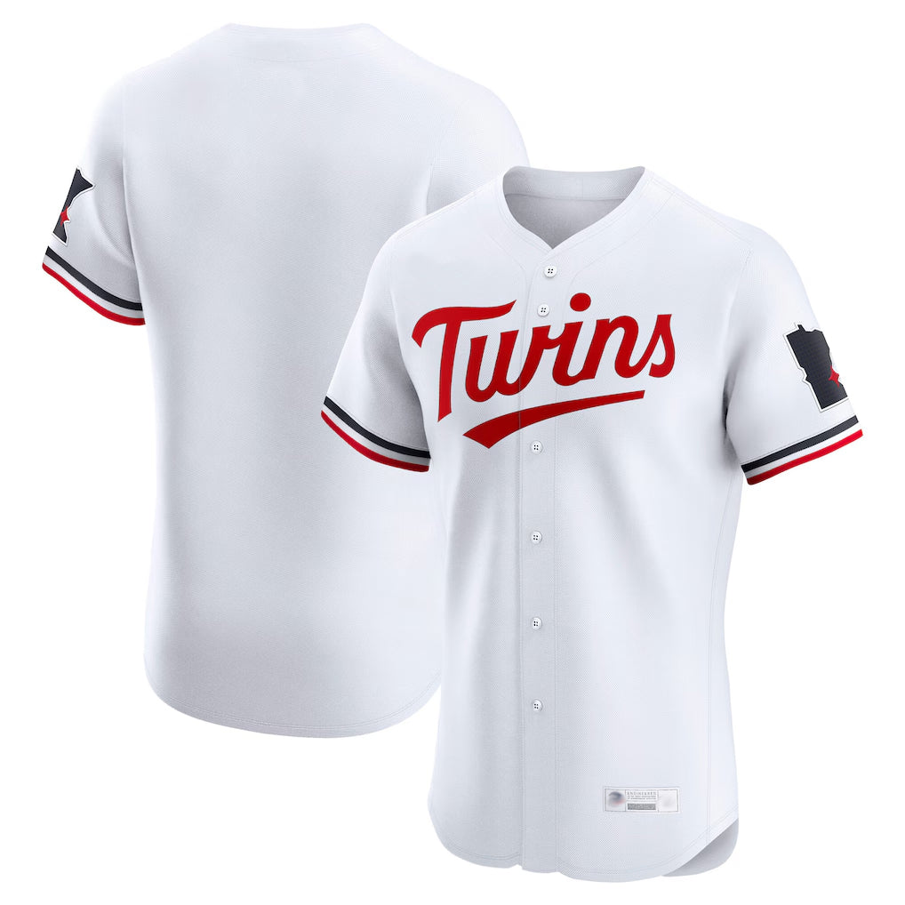 STECN Minnesota Twins Blank Player White Home Limited Elite Stitched Jerseys