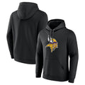 STECN MN.Vikings Black LOGO Pullover Hoodies Limited Game Blank Player Stitched Jerseys