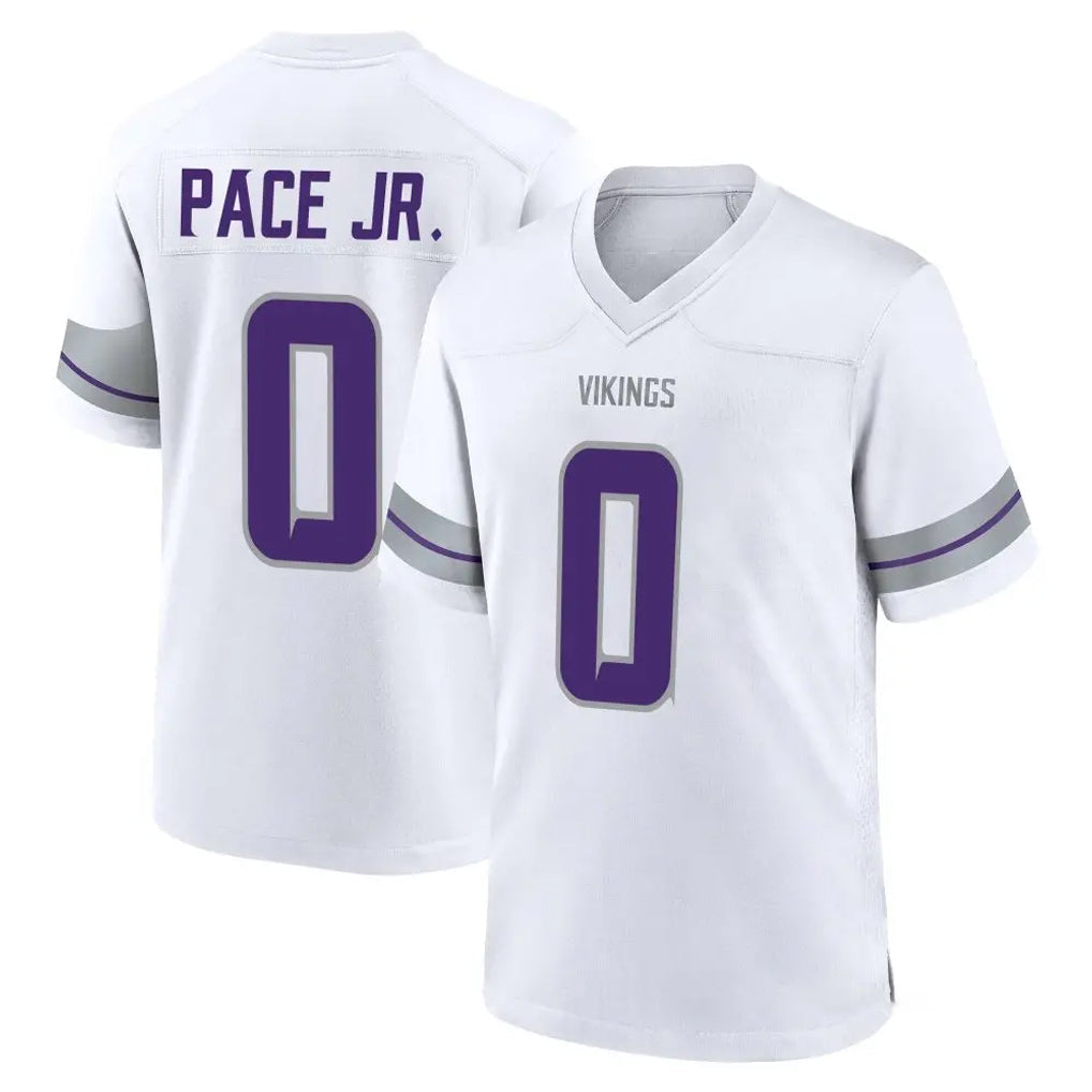 STECN MN.Vikings #0 Ivan Pace Jr. Player White Alternate Home Game Stitched Jerseys