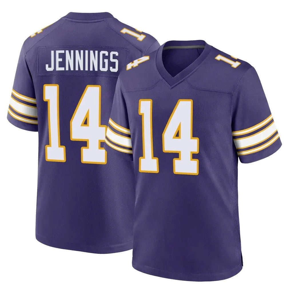 STECN MN.Vikings #14 Jauan Jennings Player Purple Classic Home Game Stitched Jerseys