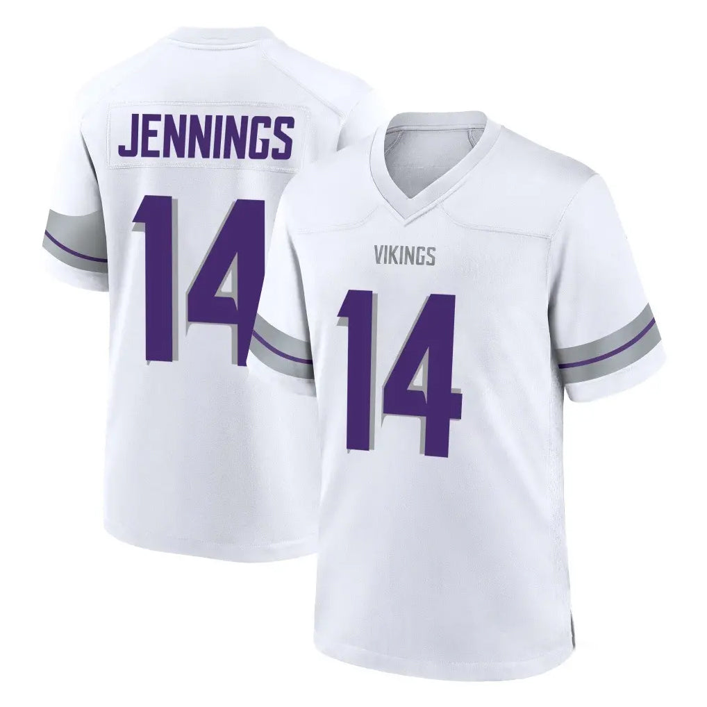 STECN MN.Vikings #14 Jauan Jennings Player White Alternate Home Game Stitched Jerseys