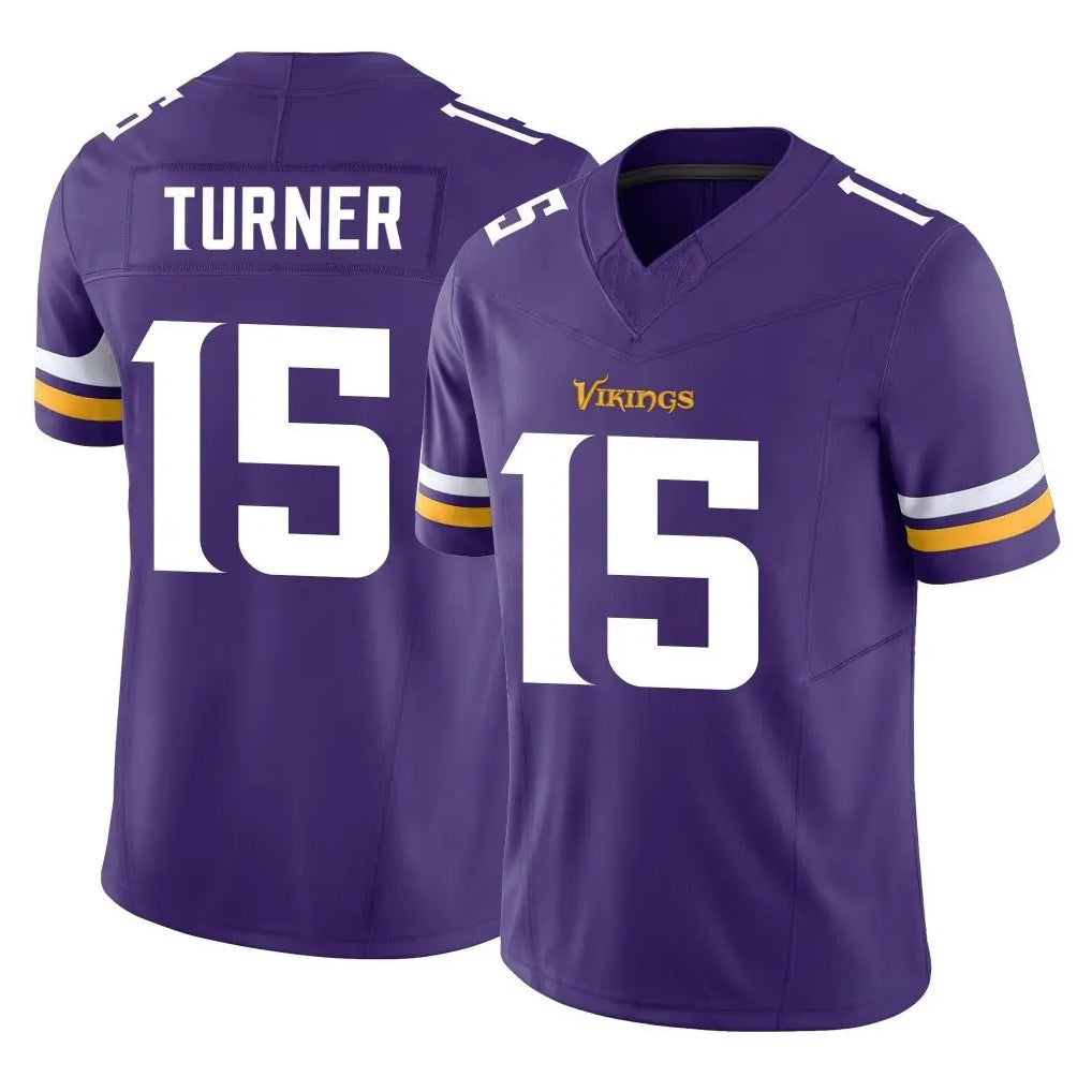 STECN MN.Vikings #15 Dallas Turner Player Purple Limited Vapor F.U.S.E. Home Game Stitched Jerseys