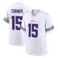 STECN MN.Vikings #15 Dallas Turner Player White Alternate Home Game Stitched Jerseys