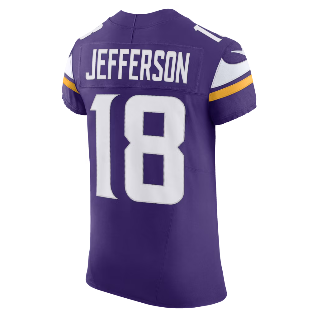STECN MN.Vikings #18 Justin Jefferson Purple Team Vapor F.U.S.E. Elite Stitched Jersey