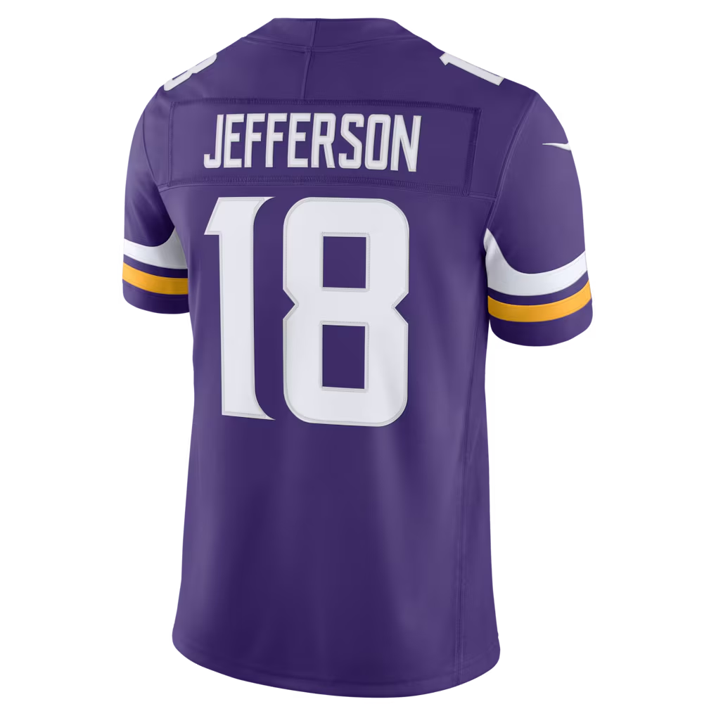 STECN MN.Vikings #18 Justin Jefferson Purple Team Vapor F.U.S.E. Stitched Limited Jerseys