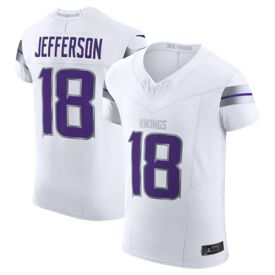 STECN MN.Vikings #18 Justin Jefferson White Alternate Vapor F.U.S.E. Elite Player American Stitched Jerseys