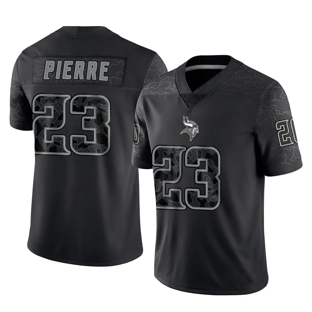 STECN MN.Vikings #23 James Pierre Player Black Reflective LImited Home Game Stitched Jerseys