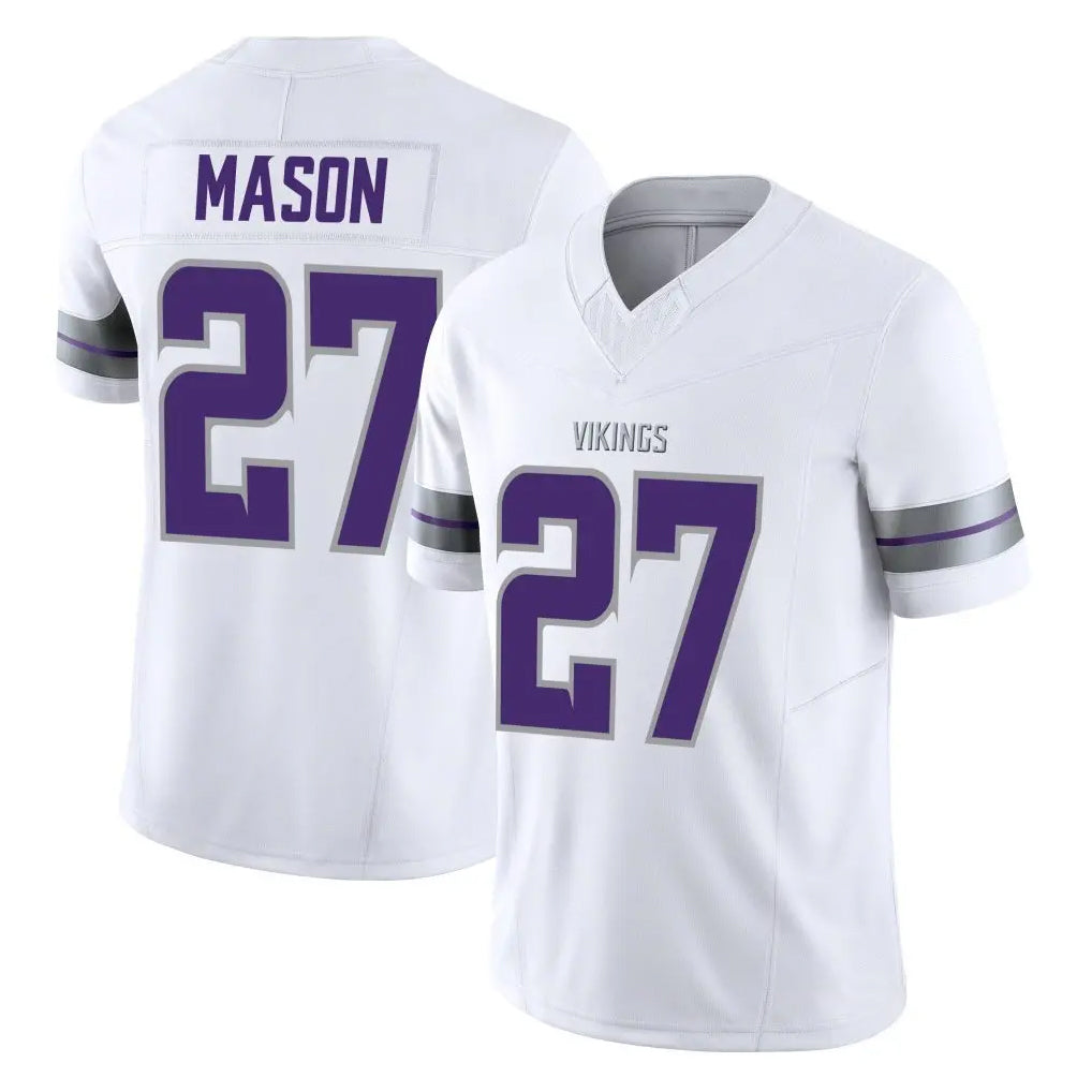 STECN MN.Vikings #27 Jordan Mason Player White Limited Alternate Vapor F.U.S.E. Home Game Stitched Jerseys