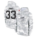 STECN MN.Vikings #33 Aaron Jones Sr. Player Arctic Camo Salute to Service Pullover Hoodies Limited Game Stitched Jerseys