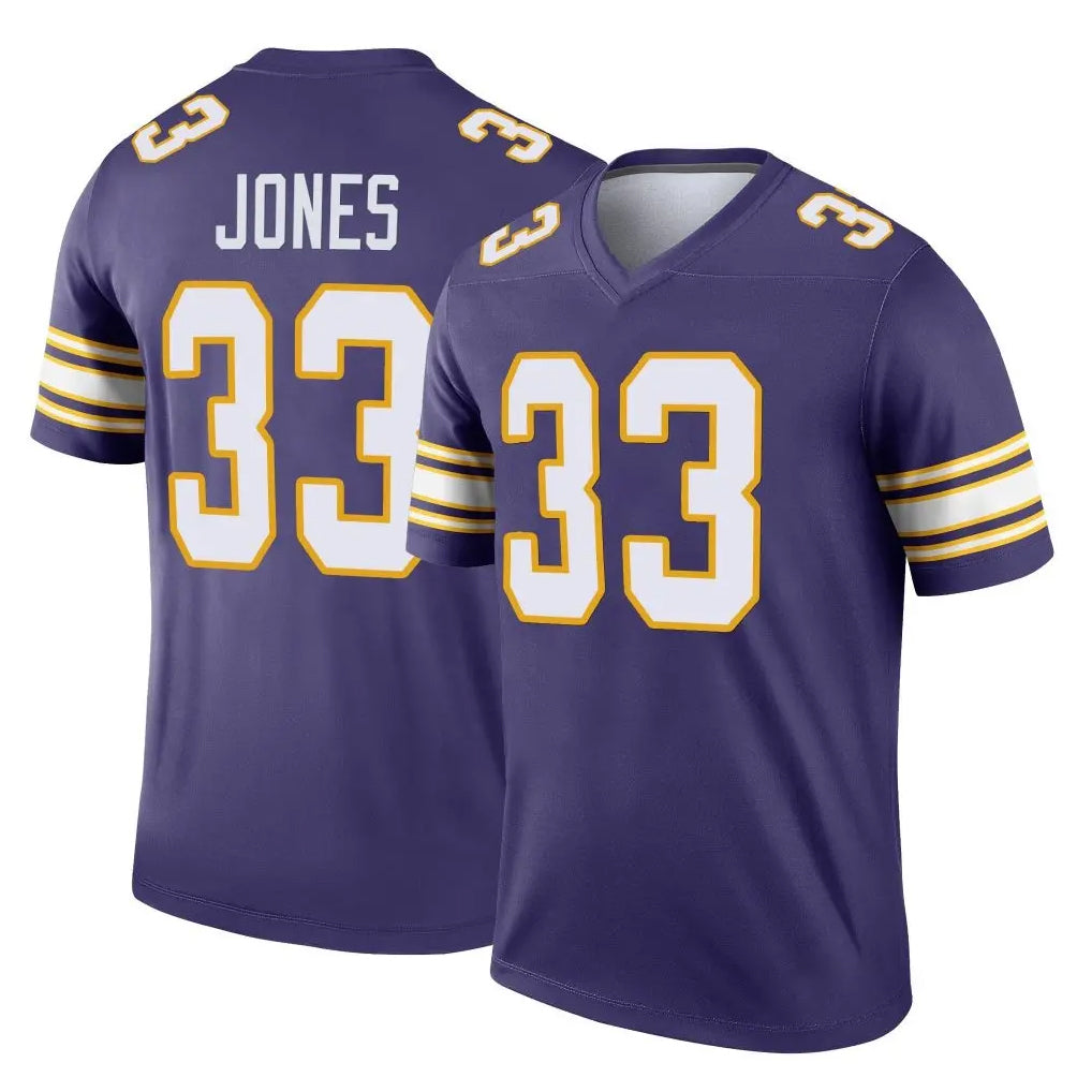 STECN MN.Vikings #33 Aaron Jones Sr. Player Purple Limited Classic Home Game Stitched Jerseys