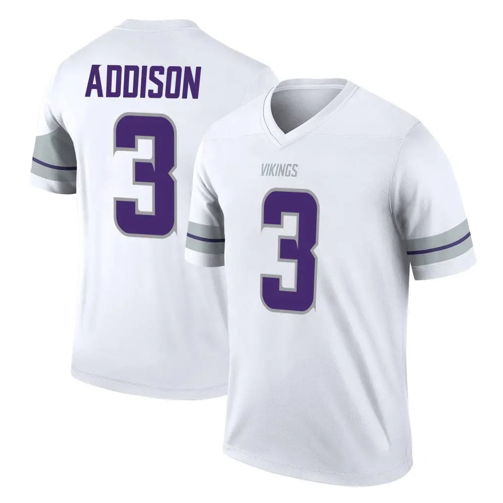STECN MN.Vikings #3 Jordan Addison Player White Alternate Legend Home Game Stitched Jerseys
