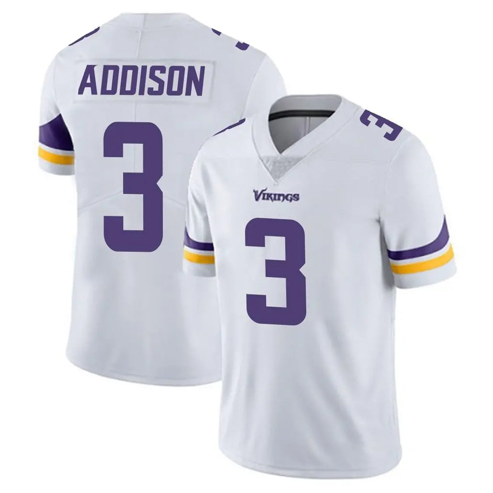 STECN MN.Vikings #3 Jordan Addison Player White Limited Vapor Untouchable Home Game Stitched Jerseys