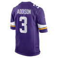 STECN MN.Vikings #3 Jordan Addison Purple Game Stitched Jerseys