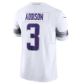 STECN MN.Vikings #3 Jordan Addison White Alternate Vapor F.U.S.E. Limited Jersey American Stitched Jersey