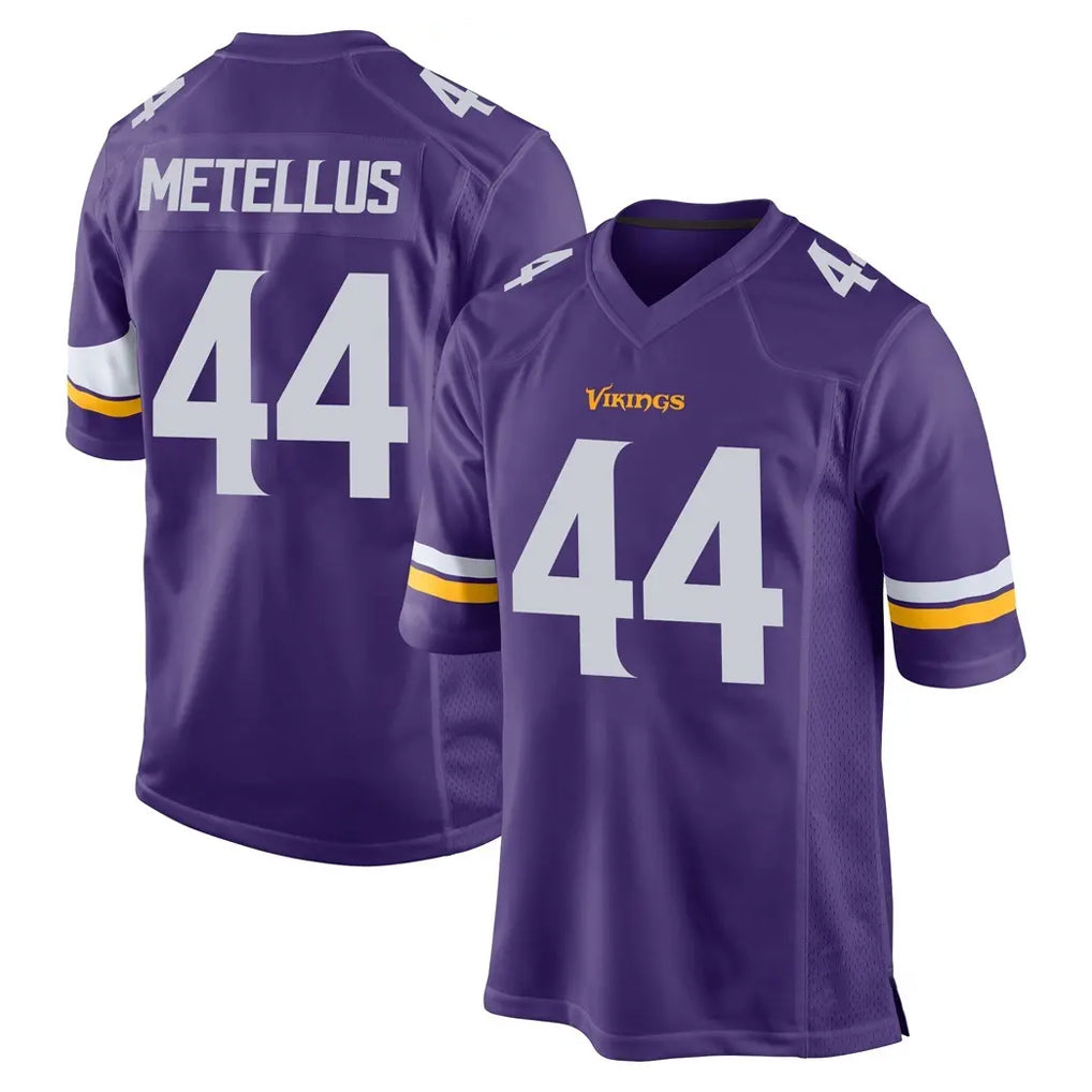 STECN MN.Vikings #44 Josh Metellus Player Purple Home Game Stitched Jerseys