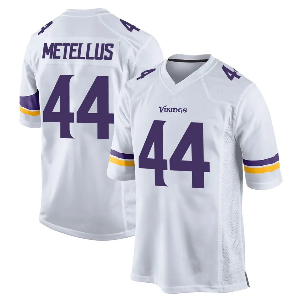 STECN MN.Vikings #44 Josh Metellus Player White Home Game Stitched Jerseys