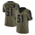 STECN MN.Vikings #51 Blake Cashman Player Olive Salute To Service Limited Game Stitched Jerseys