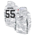 STECN MN.Vikings #55 Eric Wilson Player Arctic Camo Salute to Service Pullover Hoodies Limited Game Stitched Jerseys