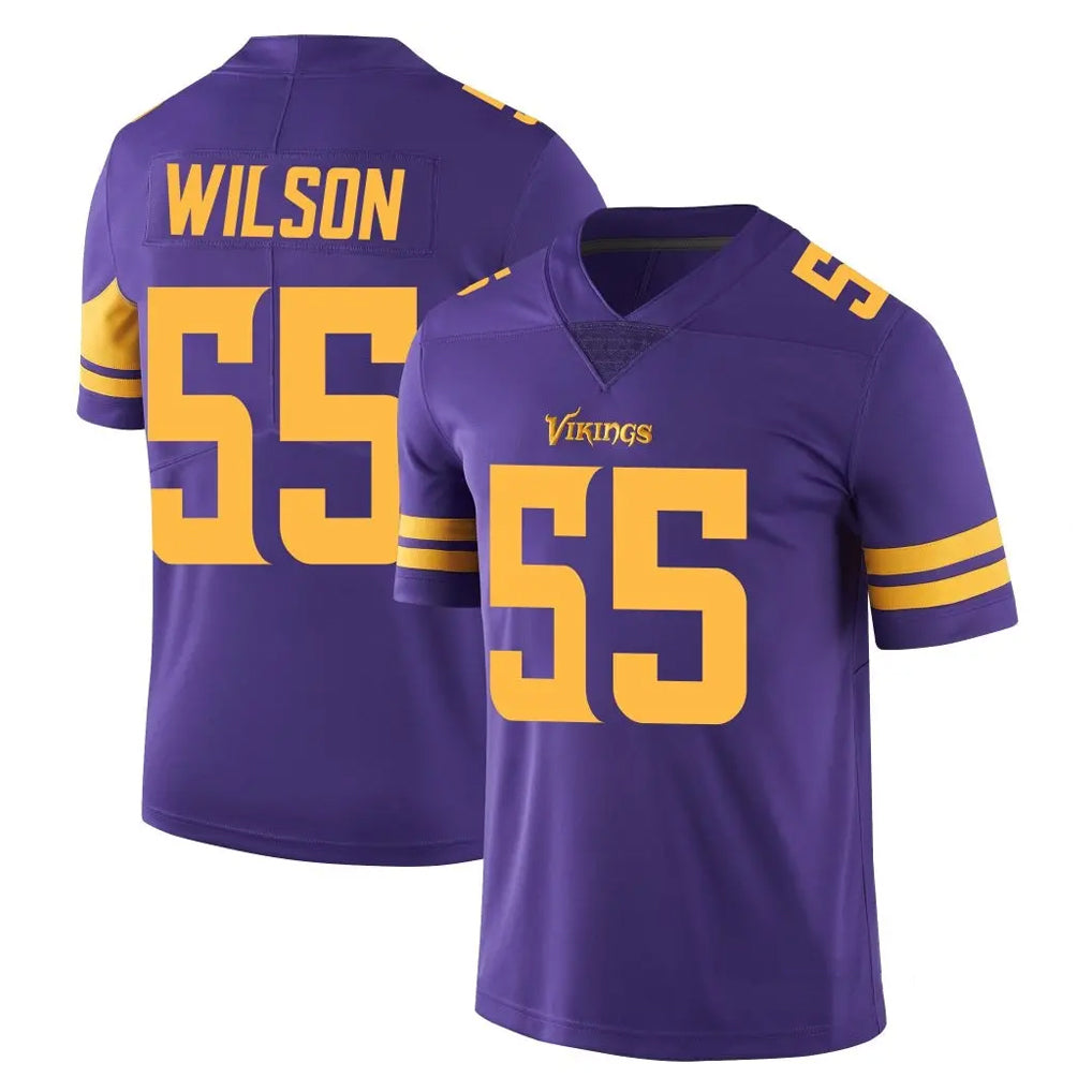 STECN MN.Vikings #55 Eric Wilson Player Purple Limited Color Rush Home Game Stitched Jerseys