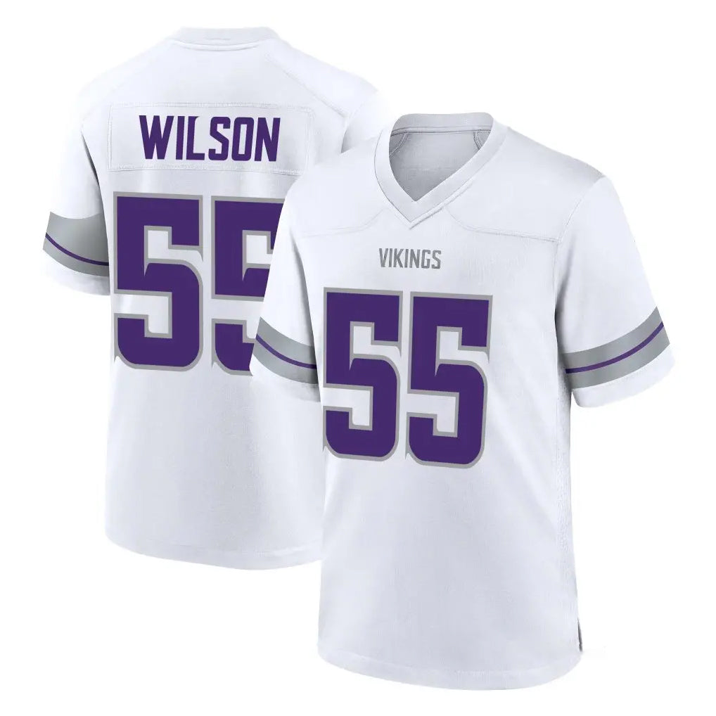 STECN MN.Vikings #55 Eric Wilson Player White Alternate Home Game Stitched Jerseys