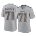 STECN MN.Vikings #71 Christian Darrisaw Player Gray Atmosphere Fashion Home Game Stitched Jerseys
